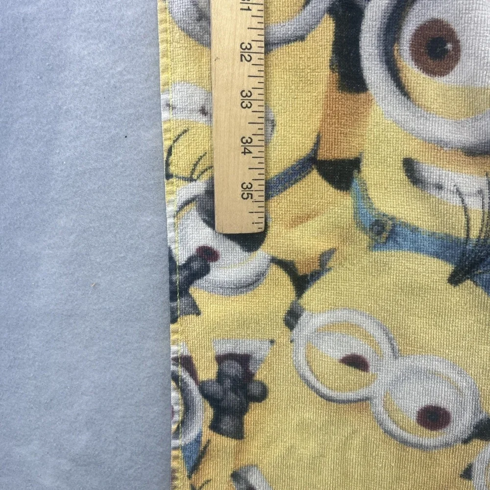 Minions Beach Towel Despicable Me Yellow Blue Kids Bath Towel 28x54 Cartoon
